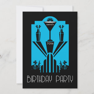 Roaring Twenties Art Deco Gangster Verjaardag Kaart