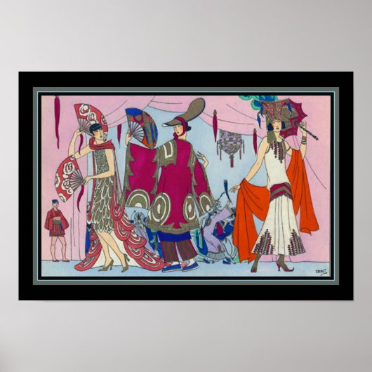 Roaring Twenties Art Deco Mode Poster (Voorkant)