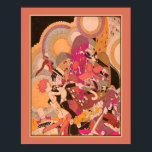 Roaring Twenties Art Deco Poster<br><div class="desc">1927,  Art Deco,  Party Scene Poster van J. Carlos</div>