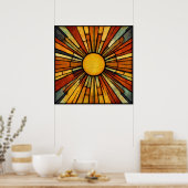 Roaring Twenties Art Deco Sunburst  Poster (Keuken)