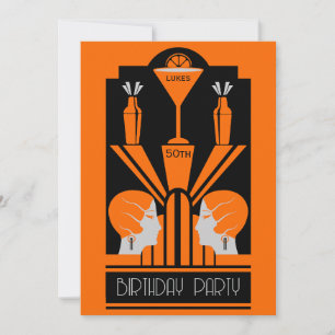 Roaring Twenties Art Deco Verjaardag Kaart
