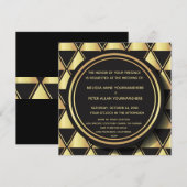 Roaring Twenties Art Deco Wedding Kaart (Voorkant / Achterkant)
