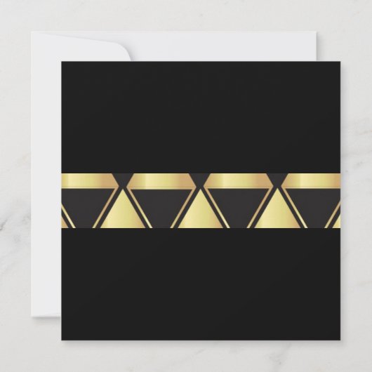 Roaring Twenties Art Deco Wedding Kaart (Achterkant)