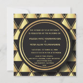 Roaring Twenties Art Deco Wedding Kaart (Voorkant)