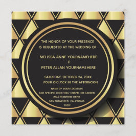 Roaring Twenties Art Deco Wedding Kaart