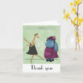 Roaring Twenties Bedankt Kaart (Gele Bloem)