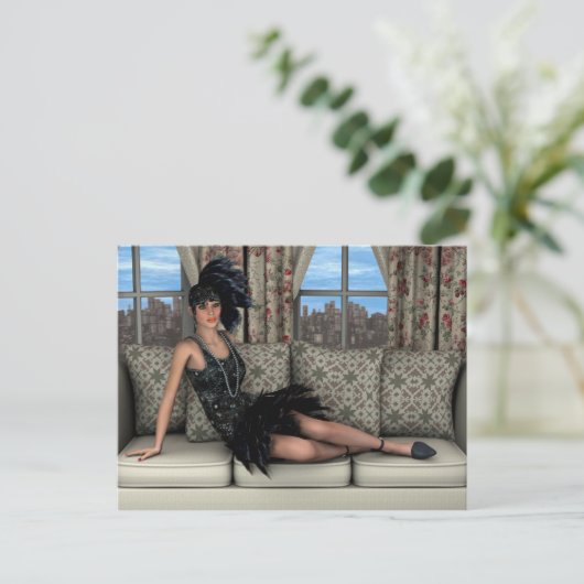 Roaring Twenties Briefkaart (Staand voorkant)