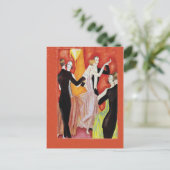 Roaring Twenties Dancing Couples Briefkaart (Staand voorkant)