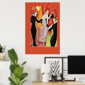 Roaring Twenties Dancing Couples Poster (Thuiskantoor)