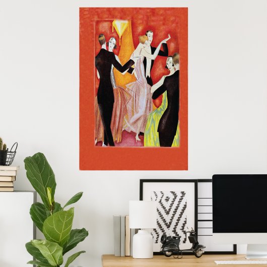 Roaring Twenties Dancing Couples Poster (Thuiskantoor)