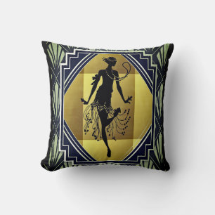 Roaring Twenties Dancing Flapper Lady Kussen