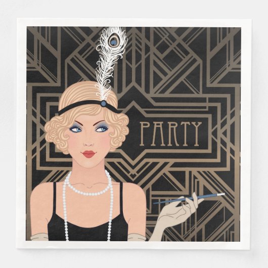 Roaring Twenties-feest Servet (Voorkant)
