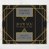 Roaring TWENTIES Flapper Art Deco Party Sparkling Wijnetiket (Enkel label)