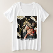 "Roaring Twenties Flapper Girl" Grote Maat T-shirt (Design voorkant)