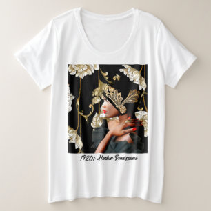 "Roaring Twenties Flapper Girl" Grote Maat T-shirt