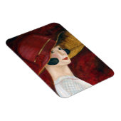 Roaring Twenties Flapper Girl in Red Pet 1920 Magneet (Rechterzijde)