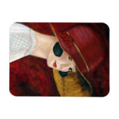 Roaring Twenties Flapper Girl in Red Pet 1920 Magneet (Horizontaal)