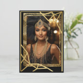 Roaring Twenties Flapper Note Kaart (Staand voorkant)