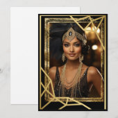 Roaring Twenties Flapper Note Kaart (Voorkant / Achterkant)