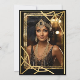 Roaring Twenties Flapper Note Kaart