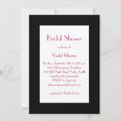 Roaring Twenties Fuchsia Bridal Shower Kaart (Achterkant)
