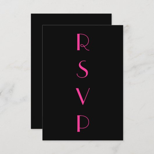 Roaring Twenties Fuchsia RSVP (Voorkant / Achterkant)