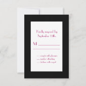 Roaring Twenties Fuchsia RSVP Kaartje (Achterkant)