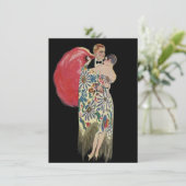 Roaring Twenties Gangster Party Flapper Invitation Kaart (Staand voorkant)