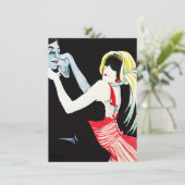 Roaring Twenties Gangster Party Flapper Invitation Kaart (Staand voorkant)