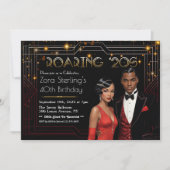 Roaring Twenties Gatsby Jaren 20 Afro-Amerikaans Kaart (Voorkant)