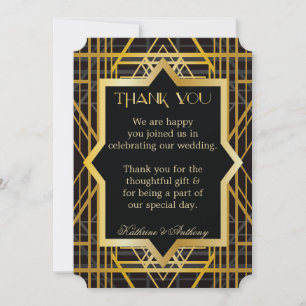 Roaring Twenties Gatsby Stijl Trouw Dank Je Kaart