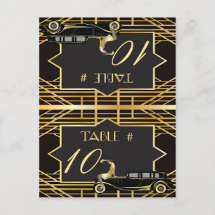 Roaring Twenties Gatsby Style Place Card Briefkaart