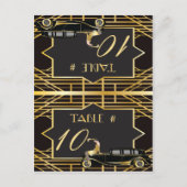 Roaring Twenties Gatsby Style Place Card Briefkaart (Voorkant)