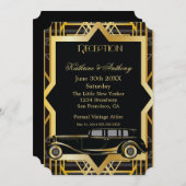 Roaring Twenties Gatsby Style Reception Kaart (Voorkant / Achterkant)