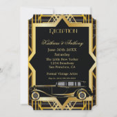 Roaring Twenties Gatsby Style Reception Kaart (Voorkant)