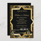 Roaring Twenties Gatsby Style Reception Kaart (Voorkant / Achterkant)