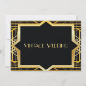 Roaring Twenties Gatsby Style slaat de datum op Save The Date (Achterkant)