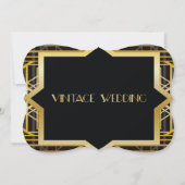 Roaring Twenties Gatsby Style slaat de datum op Save The Date (Achterkant)