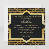 Roaring Twenties Gatsby Style Vrijgezellenfeest Kaart (Achterkant)