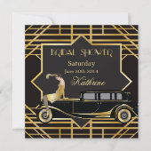 Roaring Twenties Gatsby Style Vrijgezellenfeest Kaart (Voorkant)