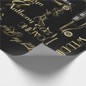 Roaring Twenties Gatsby Style Wedding Gift Wrap Cadeaupapier (Hoek)