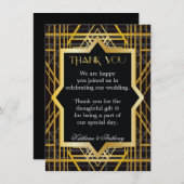 Roaring Twenties Gatsby Style Wedding Hartelijk da Kaart (Voorkant / Achterkant)