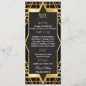 Roaring Twenties Gatsby Style Wedding Menu (Voorkant)