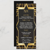 Roaring Twenties Gatsby Style Wedding Menu (Voorkant / Achterkant)