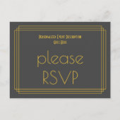 Roaring Twenties Look "Please RSVP" Briefkaart (Voorkant)