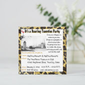 Roaring Twenties Party Flapper Leopard Kaart (Staand voorkant)