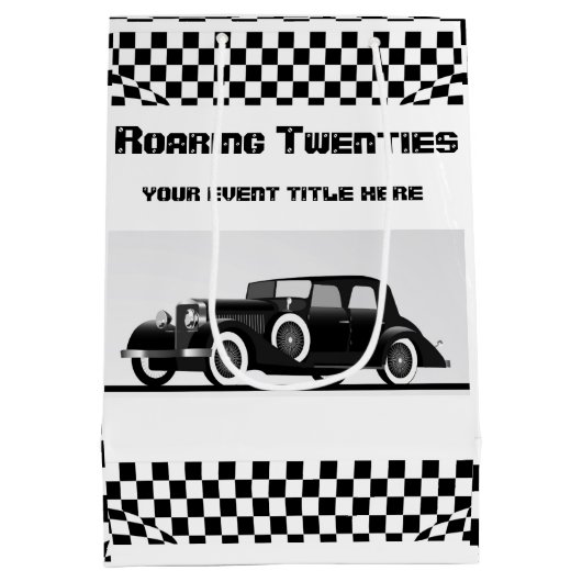 Roaring Twenties Party of Wedding Medium Cadeauzakje (Achterkant)