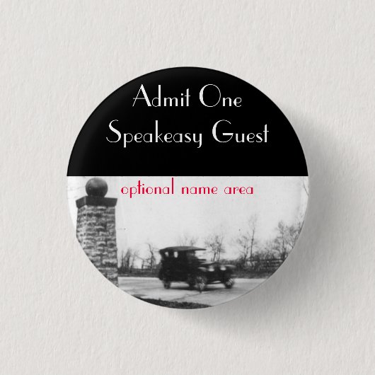 Roaring Twenties Prohibition Guest Badge Ronde Button 3,2 Cm (Voorkant)