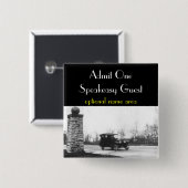 Roaring Twenties Prohibition Guest Badge Vierkante Button 5,1 Cm (Voorkant /achterkant)