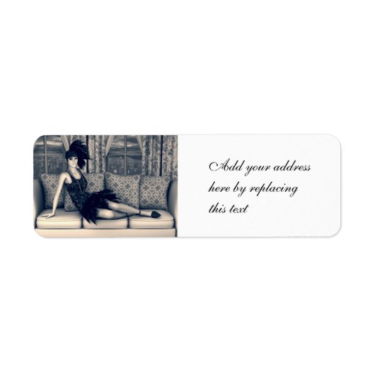 Roaring Twenties  Retro 20e 30e jaar Etiket (Voorkant)